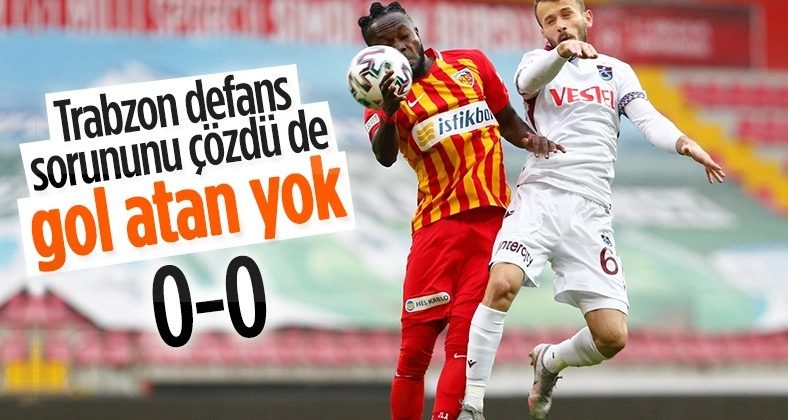 Trabzonspor, Kayserispor’la golsüz berabere kaldı