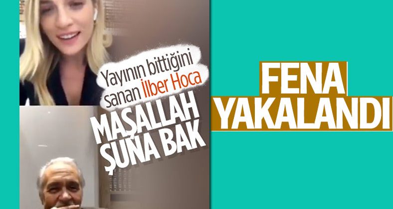 Canlı yayının bittiğini sanan İlber Hoca’dan Cansu Özgen’e: Maşallah şuna bak