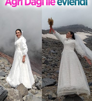 Farkındalık yaratmak için Ağrı Dağı ile evlendi