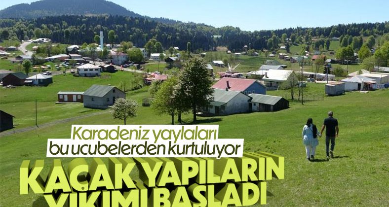 Trabzon’daki kaçak yapıların yıkımına tepki