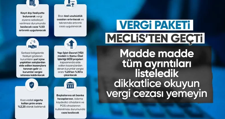 Vergi kanunu yasalaştı! Gelir artacak, kayıt dışıyla mücadele hızlanacak
