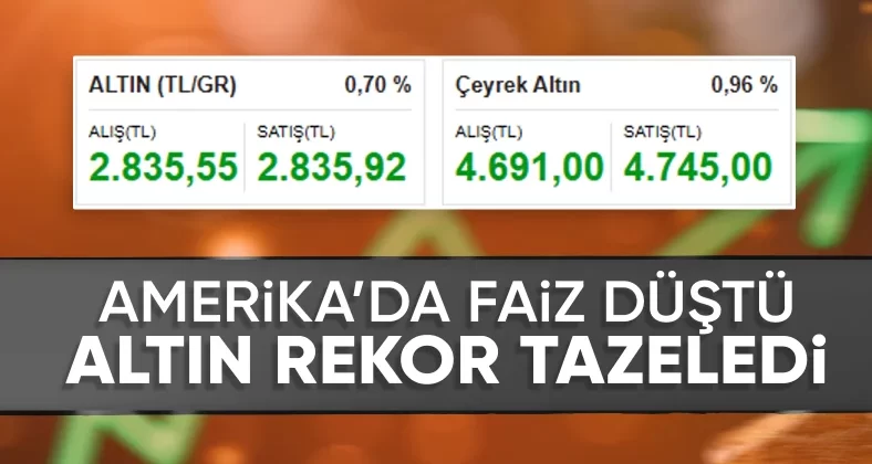 Altın fiyatlarında tarihi rekor