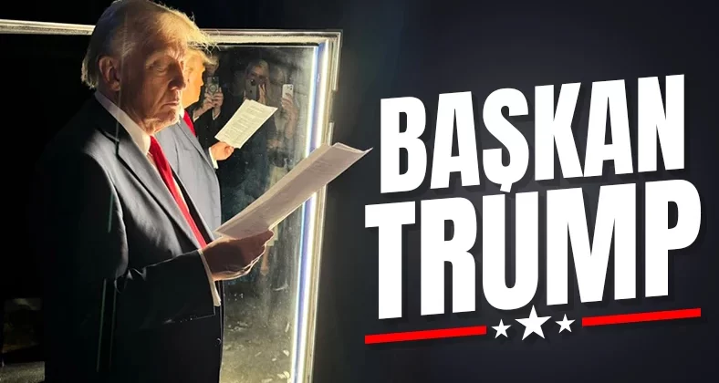Donald Trump’ın zafer konuşmasına hazırlandığı anın fotoğrafı