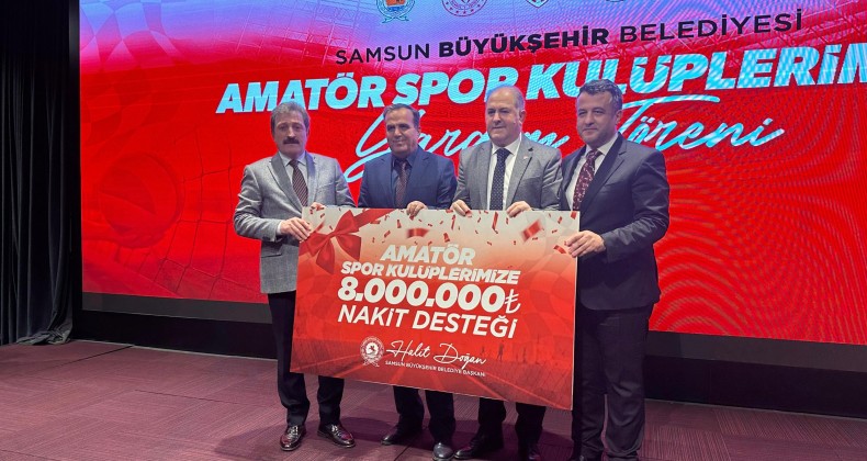 Samsun Büyükşehir Belediyesinden 282 amatör spor kulübüne 8 milyon liralık yardım