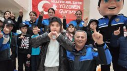 Samsun’da polislerden Down sendromlu Derin’e sürpriz ziyaret