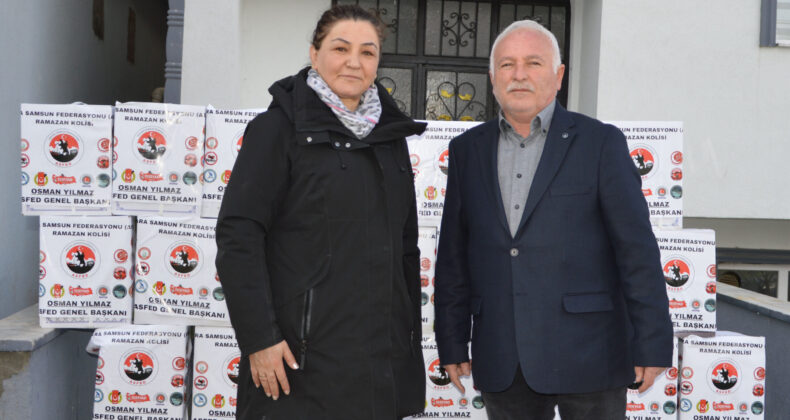 Havza’da ASFED 200 adet ramazan kolisi dağıttı