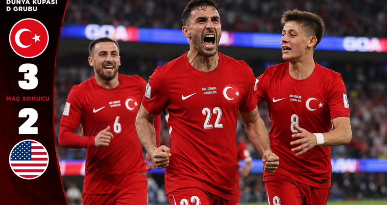 Türkiye Dünya Kupası’na Galibiyetle Veda Etti: ABD’yi Son Anda 3-2 Mağlup Etti