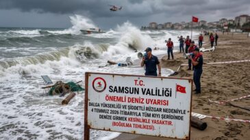 Samsun Valiliği’nden 5 İlçe İçin Denize Girme Uyarısı