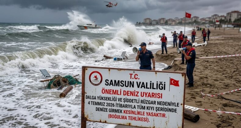 Samsun Valiliği’nden 5 İlçe İçin Denize Girme Uyarısı
