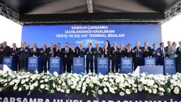 BAŞKAN İKİZ, SAMSUN ÇARŞAMBA HAVALİMANI TERMİNAL BİNALARININ TEMEL ATMA TÖRENİNE KATILDI
