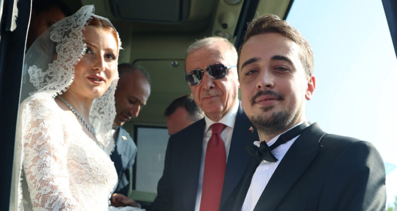 DÜĞÜN SALONUNA DEĞİL, ERDOĞAN’I KARŞILAMAYA GİTTİLER