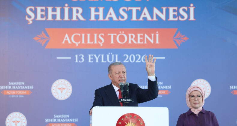 Cumhurbaşkanı Erdoğan, Samsun Şehir Hastanesi açılışında coşkuyla karşılandı